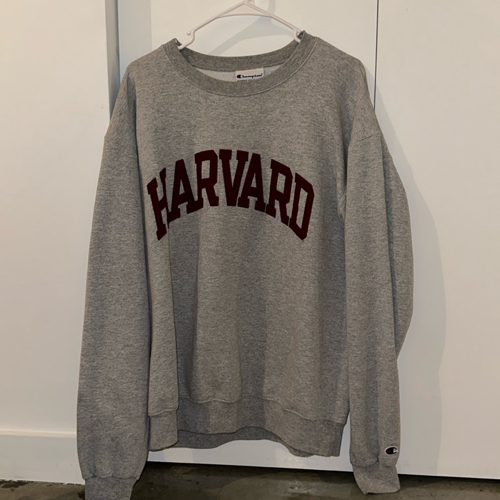 Champion authentic large Harvard crewneck sweater